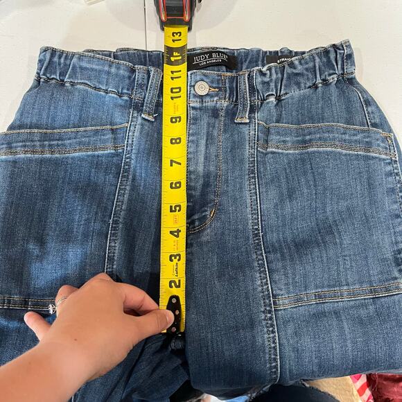 Judy Blue Hi Rise Elastic Waist Vintage Straight Leg Jean 88749 Stretch 5/27 - Picture 7 of 8